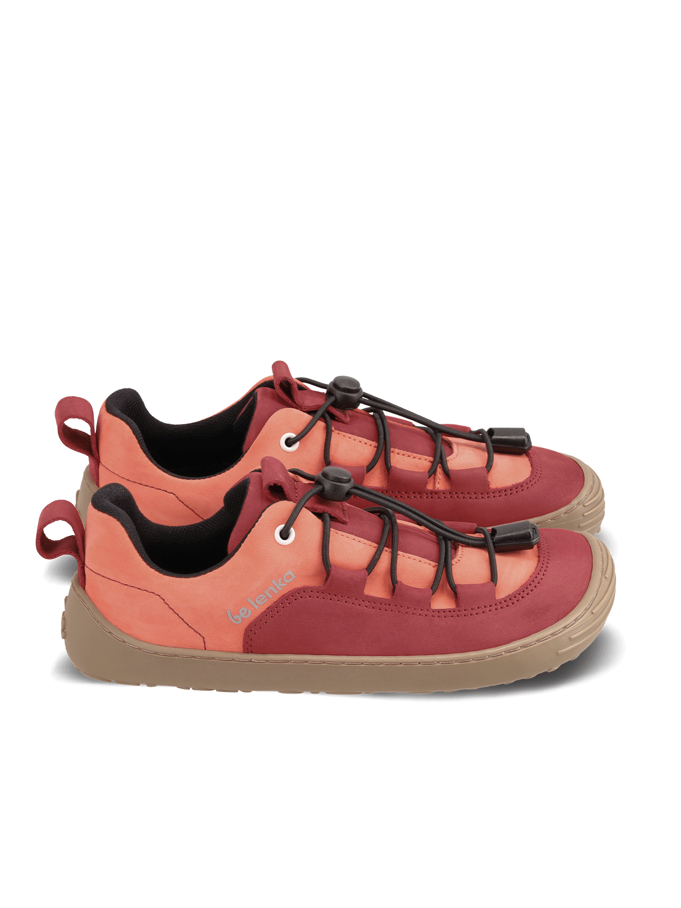 Baskets enfants barefoot Be Lenka Xplorer - Dark Red & Coral.