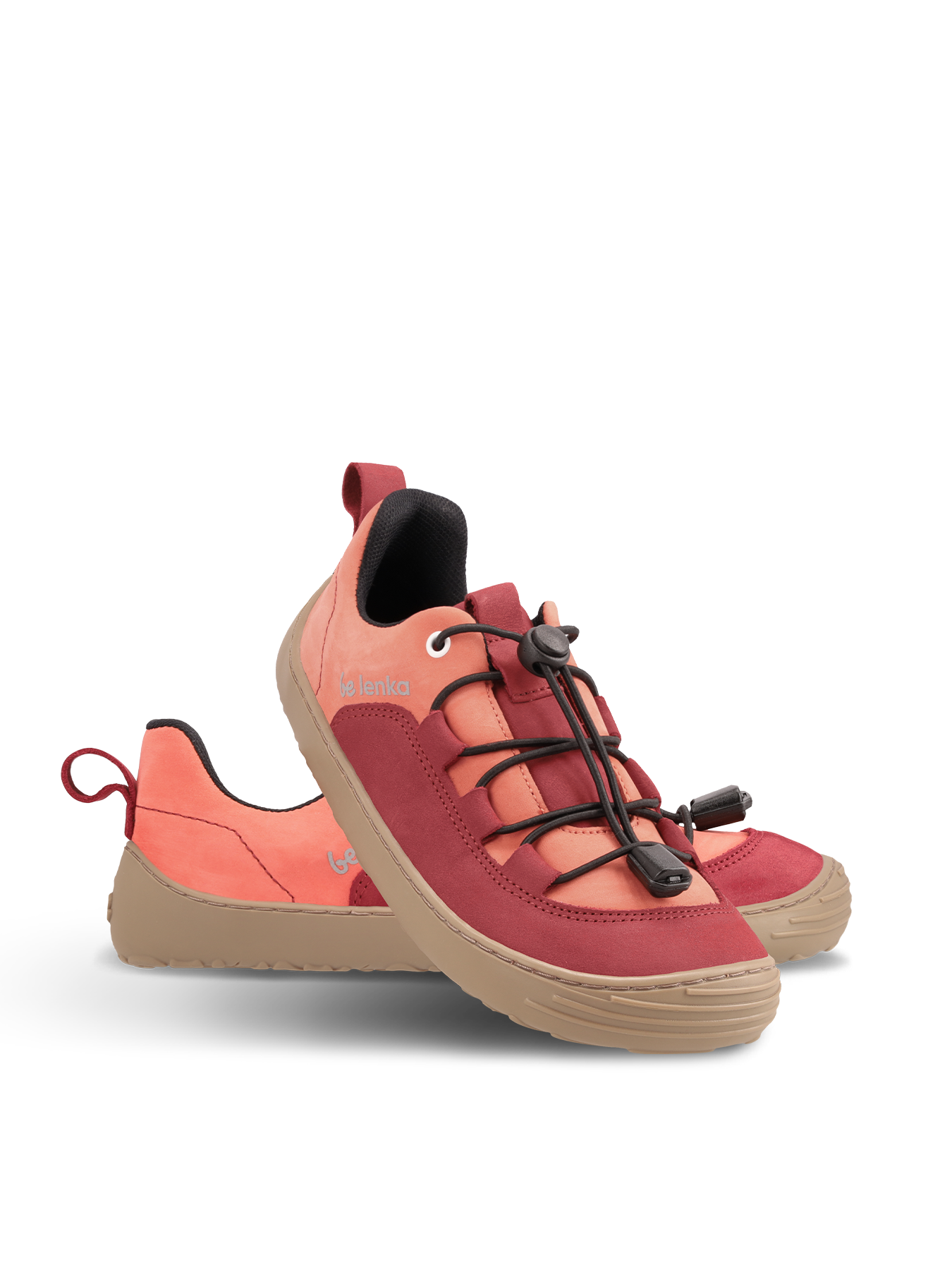 Baskets enfants barefoot Be Lenka Xplorer - Dark Red & Coral.