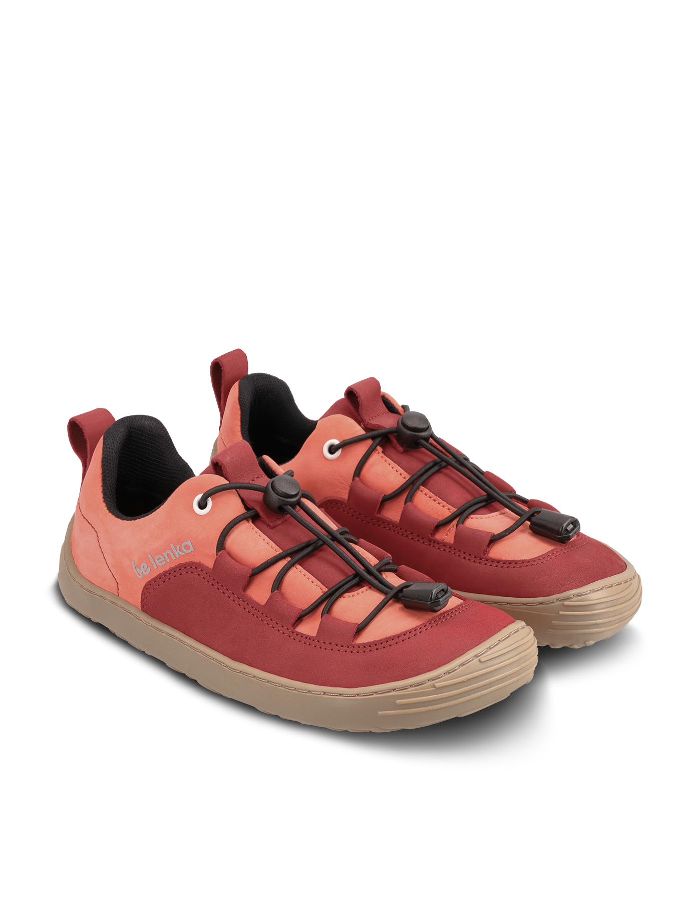 Baskets enfants barefoot Be Lenka Xplorer - Dark Red & Coral.